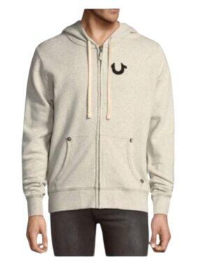 True Religion Classic Logo Front Zip Hoodie Size 2XL Men's